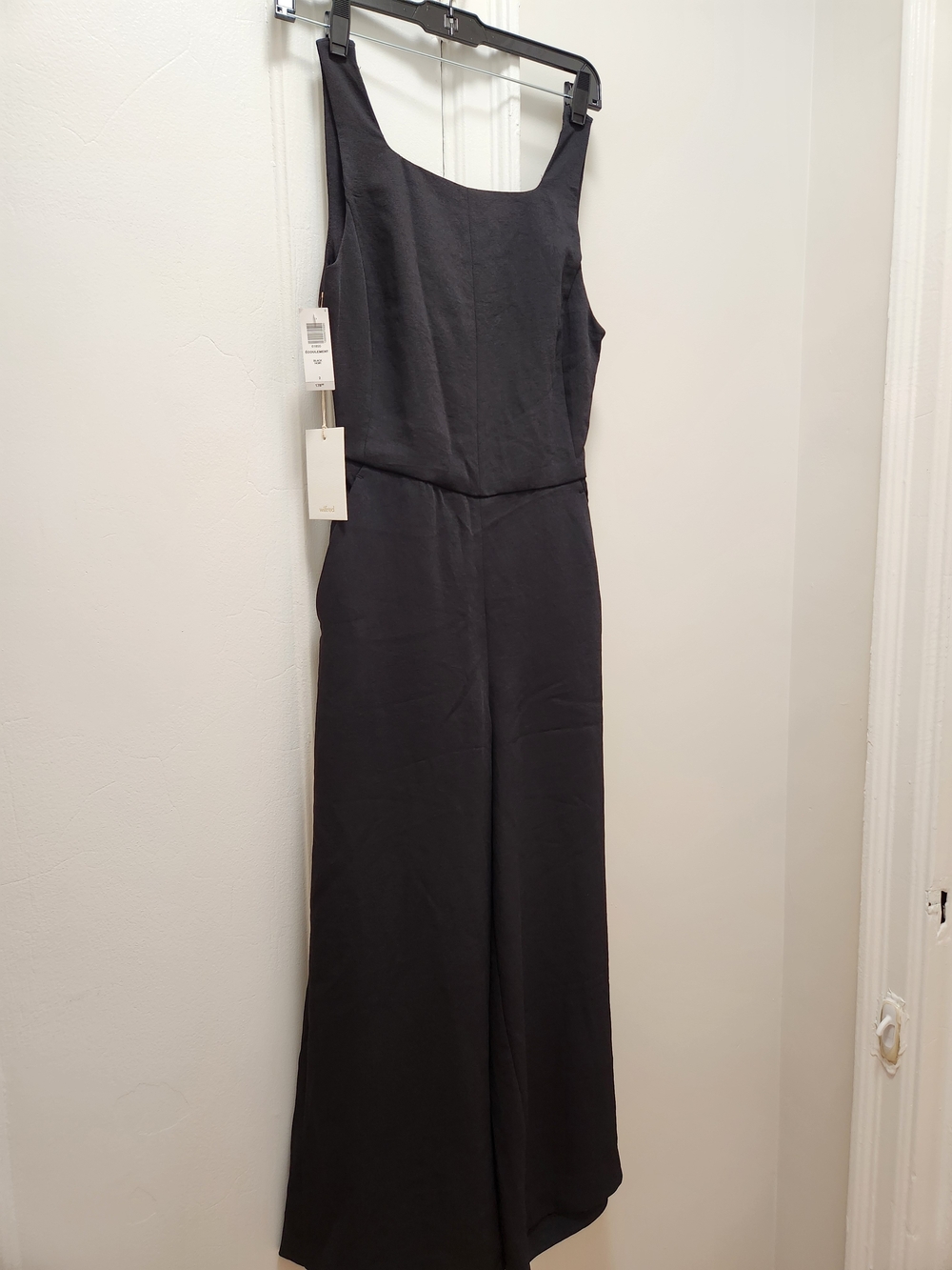Wilfred Black Sleeveless Wide-Leg Jumpsuit